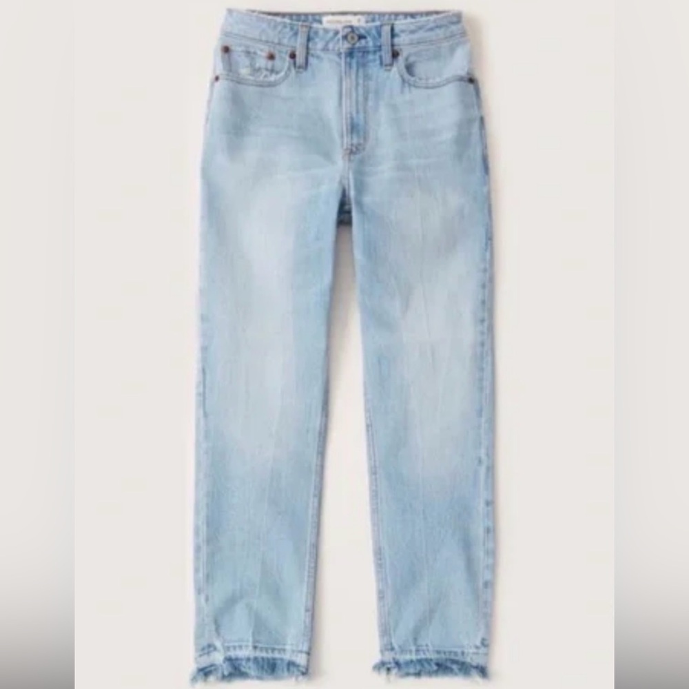 Abercrombie & Fitch Light Blue High-Rise Mom Jeans